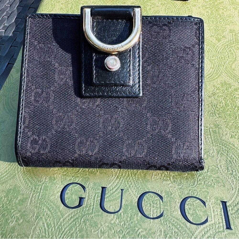 Gucci Monogram Mini Black Wallet